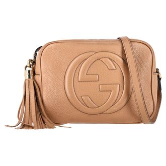 Gucci Pre-owned Womens Soho Disco Shoulder Bag in Brown Grained Calf Leather - One Size