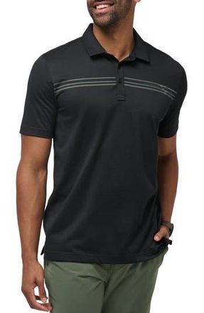 Travis Mathew Harbor Patrol Stripe Piqu&eacute; Polo in Black at Nordstrom Rack, Size Small