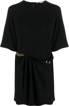 Stella McCartney chain-detail T-shirt dress - women - Viscose/Acetate/Elastane - 36 - Black