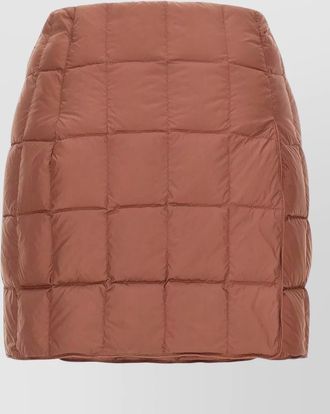 Ienki Ienki quilted down high-rise mini wrap skirt