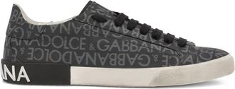 Dolce & Gabbana Portofino Jacquard Logo Sneakers