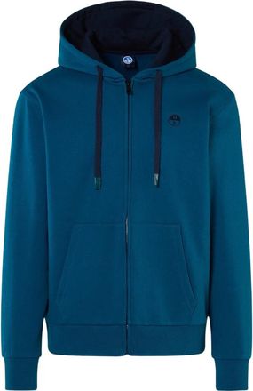 North Sails Hoodie Full Zip 691260 - Heren - Vesten met rits - Blauw - S - Katoen - Hoodies & sweatvesten