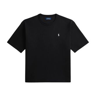 Polo Ralph Lauren T-shirt van dik katoen - Heren - Tops - Zwart - Maat: M Katoen