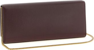 Saint Laurent Womens Kate Clutch Bordeaux Calfskin Leather
