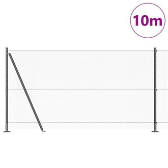 Berkfield Home Hexagon Fence Grey 1.2x10 m Steel