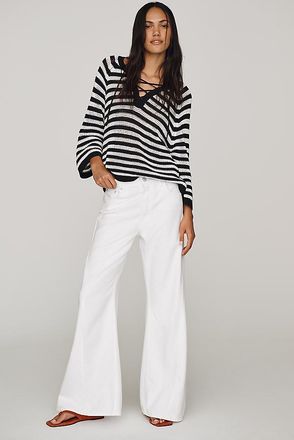 Mother Lemon Twist Skimp High-Rise Flare Jeans