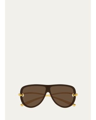 Bottega Veneta Knot 61MM Aviator Sunglasses