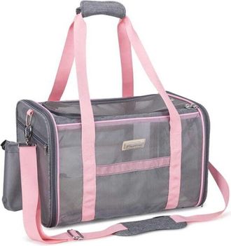 OEM Transport&iacute;n De Malla Truelove Para Perros Y Gatos, Color Rosa