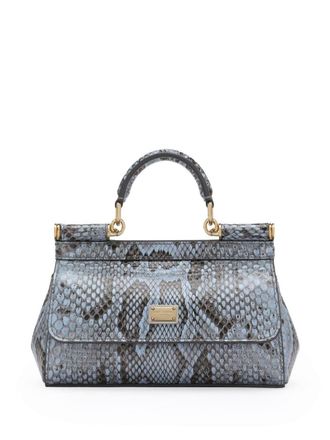 Dolce & Gabbana Sicily leren shopper - Blauw