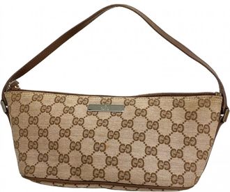 Gucci Brown Canvas Pouch (Pre-Owned)
