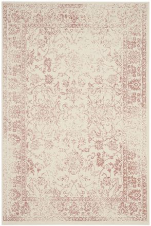 Safavieh Alfombra vintage de polipropileno blanco/rosa, 122 x 183 cm