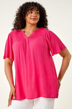 Roman Shirred Yoke Top
