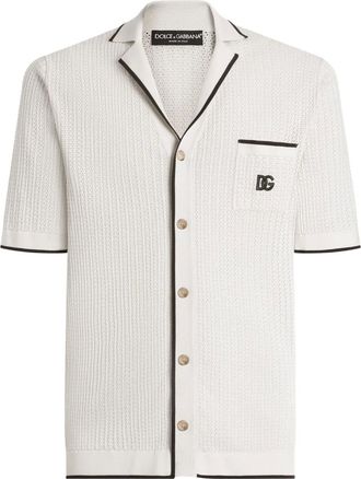 Dolce & Gabbana Camicia in maglia a maniche corte - Bianco