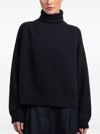 Dusan roll-neck ribbed sweater - Blue