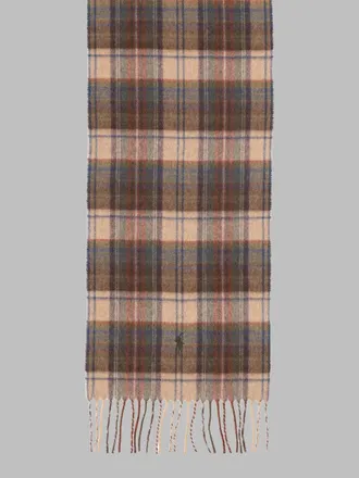 Polo Ralph Lauren Fringed Wool Blend Scarf - Brown