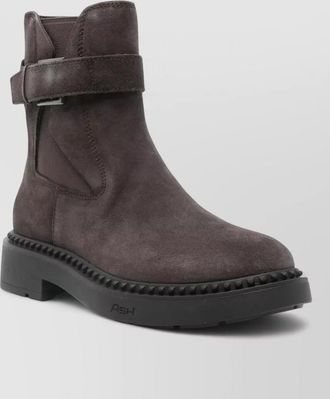 Ash ankle boots block heel round toe