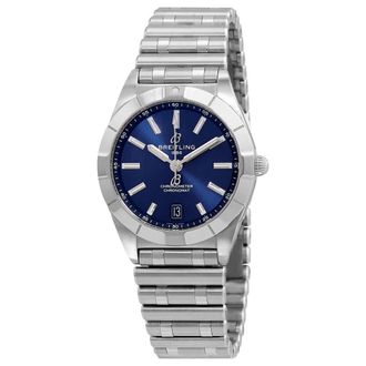 Breitling Quartz Chronomat Blue Dial Ladies Watch A77310101C1A1