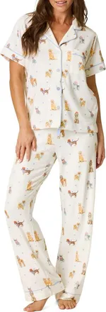PJ Salvage Meet Me in Pawris Pajamas in Ivory at Nordstrom, Size X-Large