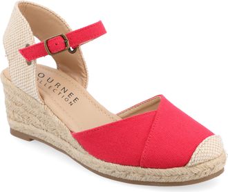 Journee Collection Women & apos;s Ashlyn Medium and Wide Width Espadrille Wedge Sandals