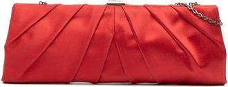 Valentino Pre-owned Valentino Satin Pleated Chain Evening Clutch Ladies BU5WB408RTS3