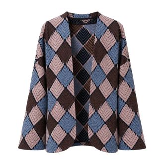 2-Biz Cardigans - Dames - Truien - Bruin - Maat: S/M