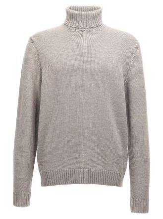 Zanone Grey Turtle-Neck Sweater