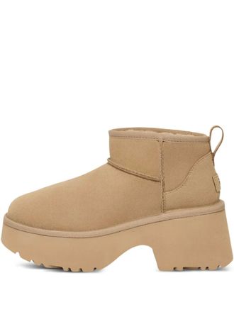 UGG Classic Ultra Mini New Heights platform pull-tab boots - Neutrals