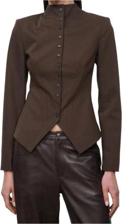 Staud Staud, Overhemden, Dames, Bruin, S, Nylon, Rachela Top