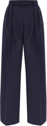 Anine Bing Lou Trouser - Dames - Wijde Broeken - Blauw - S - Wol - Broeken