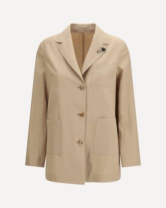 Lardini Single-breasted wool and cotton Jacket Female 40