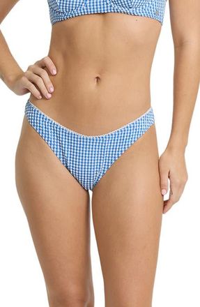 Billabong Wave Check Maui Bikini Bottoms in True Blue at Nordstrom, Size X-Small