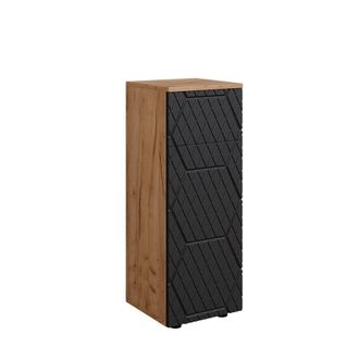 Vicco Armario Mediano Irma, Rayas Antracita, 30 X 81 Cm Con 1 Caj&oacute;n, 2 Compartimentos, Ba&ntilde;o