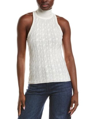 Naadam Coastal Cashmere Turtleneck Tank Top