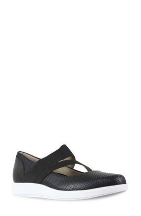 Munro Cass Mary Jane Flat in Black Perf/Combo at Nordstrom Rack, Size 9.5