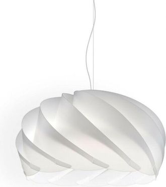 Linea Zero Suspensi&oacute;n Blanca En Metal Cromado Cm. 26x15h