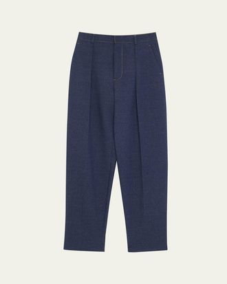 パンツ BOTTEGA VENETA SS24 Dark blue twill pant (743608VKIS0 4140) Bottega Veneta Dark Blue Twill Pant Elegance And Style – LOZURI®