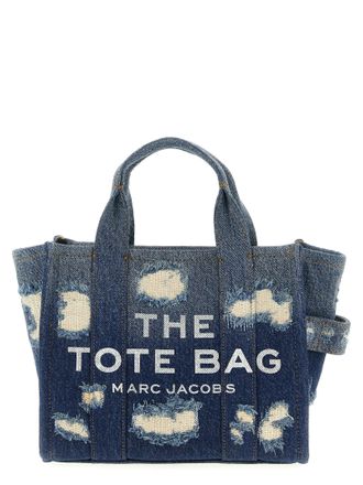Marc Jacobs Womens The Rip And Repair Denim Small Tote Shopping Bag
