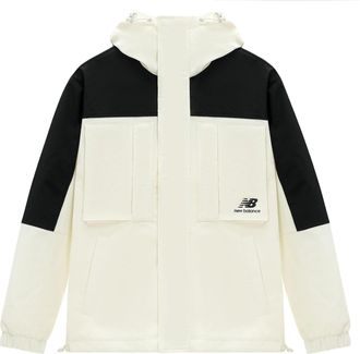 New Balance Windproof Sport Jacket Asia Sizing White Black AMJ31304-CIC