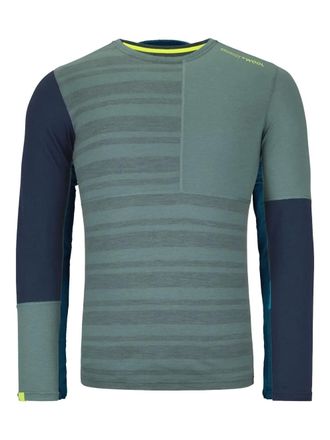 Ortovox Rocknwool striped base layer - Grey