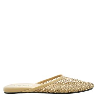 Bally Crystal Fishnet Embellished Slipper, Brand Size 40 ( US Size 9.5 )