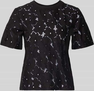 Vero Moda Regular Fit T-Shirt aus Spitze Modell SALLIE in Black, Gr&ouml;&szlig;e XL