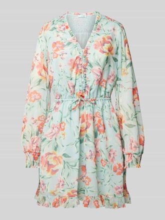 Guess Minikleid mit floralem Print Modell VANESSA in Mint, Größe XL