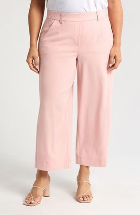 Wit & Wisdom Glider Skyrise Wide Leg Pants in Rose Bloom at Nordstrom, Size 1X
