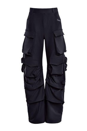 Winshape Sporthose WINSHAPE Functional Comfort Cargo Pants CP101C, Damen, Gr. XXL, Normalgr&ouml;ssen, schwarz, 85% Polyester, 15% Elasthan, Hosen Sporthose, mit Ta