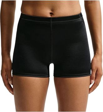 Nike (WMNS) Nike SKIMS Satin Shine Mid-Rise 2 Boyshorts with Drawcord Obsidian IR8652-054