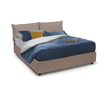 Talamo Italia Talamo Italia - Letto matrimoniale Armani, Letto contenitore con rivestimento in ecopelle, 100% Made in Italy, Apertura frontale, con materasso Cm