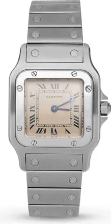 Cartier Pre-owned Cartier Santos De Cartier Galbee White Dial Ladies Watch 9057