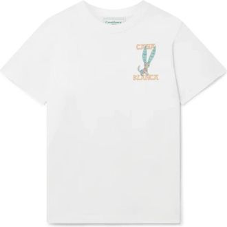 Casablanca Souvenir T-shirt - Heren - T-shirts - Wit - 2XL - Katoen - Tops