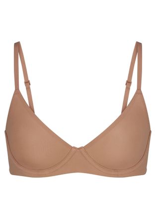 SKIMS Unlined Stretch-jersey Demi bra - Light Brown - 32DD