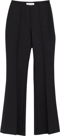 Frankie Shop Pleated Flared Trousers with High Waist and Back Pockets